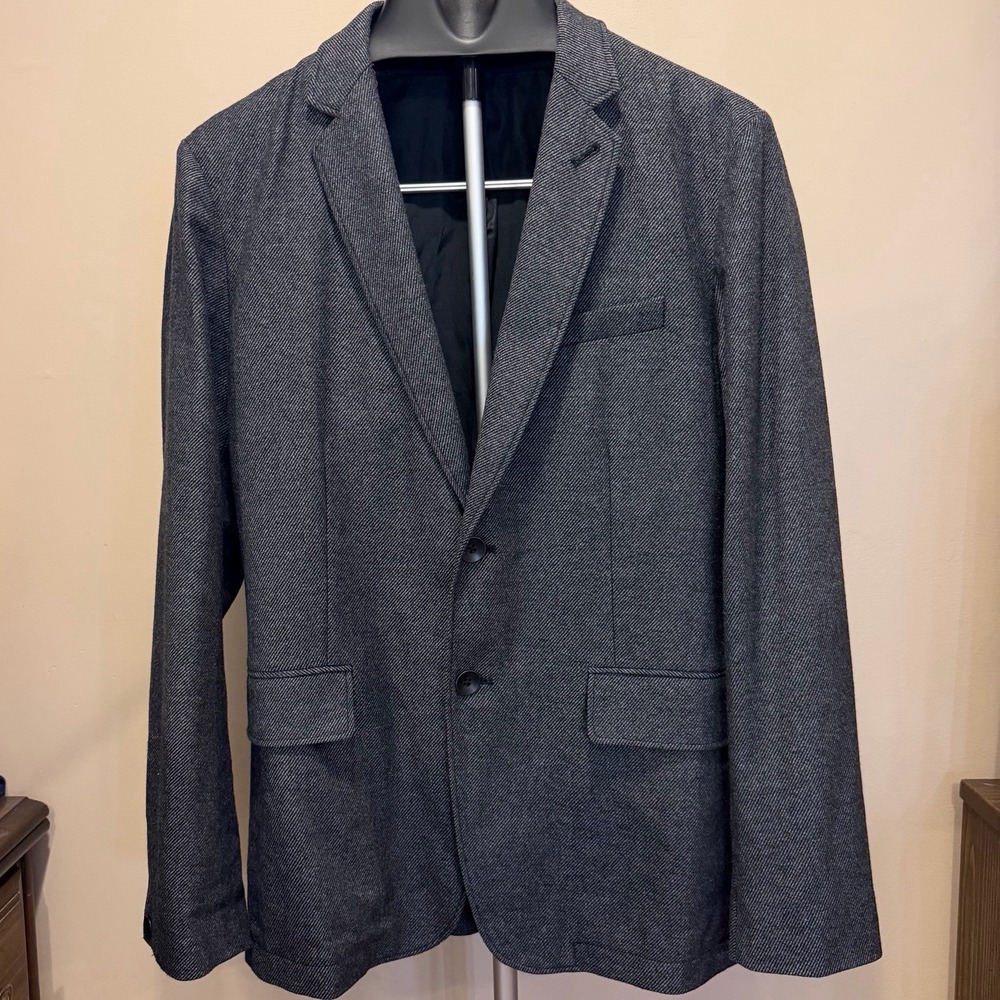 Rag & Bone Blazer 38 Gray Herringbone Virgin Wool Blend Unstructured Sport Coat